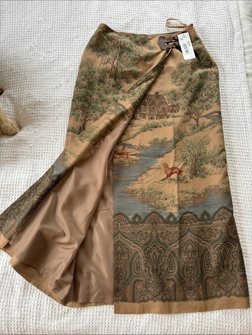 NWT Vintage Ralph Lauren
Balmoral Dog Hunt Cabin Sz 4
Wool Blend Wrap Skirt New - Picture 8 of 9